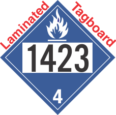 Dangerous When Wet Class 4.3 UN1423 Tagboard DOT Placard