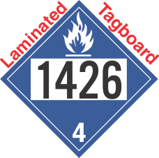 Dangerous When Wet Class 4.3 UN1426 Tagboard DOT Placard