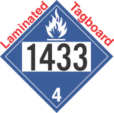 Dangerous When Wet Class 4.3 UN1433 Tagboard DOT Placard