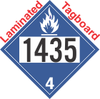 Dangerous When Wet Class 4.3 UN1435 Tagboard DOT Placard
