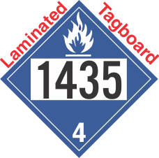 Dangerous When Wet Class 4.3 UN1435 Tagboard DOT Placard