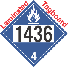Dangerous When Wet Class 4.3 UN1436 Tagboard DOT Placard