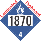 Dangerous When Wet Class 4.3 UN1870 Tagboard DOT Placard