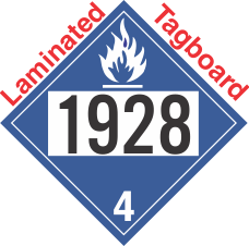 Dangerous When Wet Class 4.3 UN1928 Tagboard DOT Placard