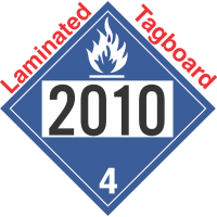 Dangerous When Wet Class 4.3 UN2010 Tagboard DOT Placard