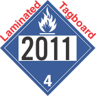 Dangerous When Wet Class 4.3 UN2011 Tagboard DOT Placard