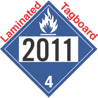 Dangerous When Wet Class 4.3 UN2011 Tagboard DOT Placard