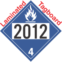 Dangerous When Wet Class 4.3 UN2012 Tagboard DOT Placard