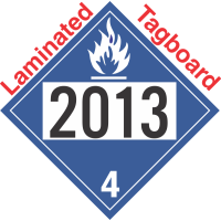 Dangerous When Wet Class 4.3 UN2013 Tagboard DOT Placard