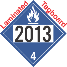 Dangerous When Wet Class 4.3 UN2013 Tagboard DOT Placard