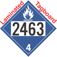 Dangerous When Wet Class 4.3 UN2463 Tagboard DOT Placard