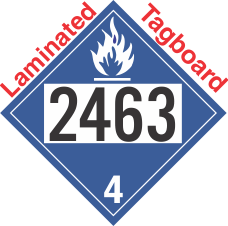 Dangerous When Wet Class 4.3 UN2463 Tagboard DOT Placard