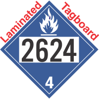 Dangerous When Wet Class 4.3 UN2624 Tagboard DOT Placard