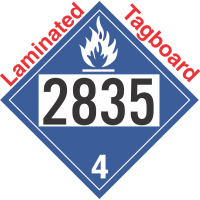 Dangerous When Wet Class 4.3 UN2835 Tagboard DOT Placard