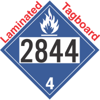 Dangerous When Wet Class 4.3 UN2844 Tagboard DOT Placard