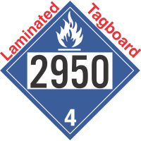 Dangerous When Wet Class 4.3 UN2950 Tagboard DOT Placard