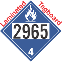 Dangerous When Wet Class 4.3 UN2965 Tagboard DOT Placard