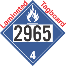 Dangerous When Wet Class 4.3 UN2965 Tagboard DOT Placard