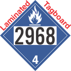 Dangerous When Wet Class 4.3 UN2968 Tagboard DOT Placard