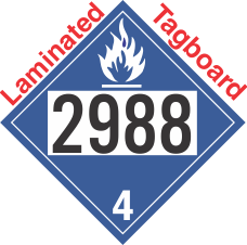 Dangerous When Wet Class 4.3 UN2988 Tagboard DOT Placard