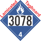 Dangerous When Wet Class 4.3 UN3078 Tagboard DOT Placard