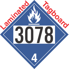 Dangerous When Wet Class 4.3 UN3078 Tagboard DOT Placard