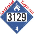 Dangerous When Wet Class 4.3 UN3129 Tagboard DOT Placard