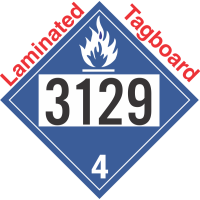 Dangerous When Wet Class 4.3 UN3129 Tagboard DOT Placard