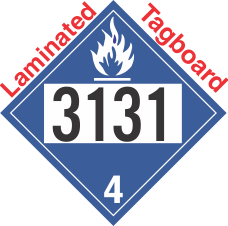 Dangerous When Wet Class 4.3 UN3131 Tagboard DOT Placard
