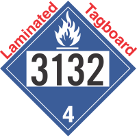 Dangerous When Wet Class 4.3 UN3132 Tagboard DOT Placard