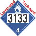Dangerous When Wet Class 4.3 UN3133 Tagboard DOT Placard