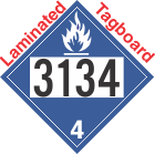 Dangerous When Wet Class 4.3 UN3134 Tagboard DOT Placard
