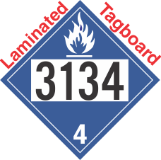Dangerous When Wet Class 4.3 UN3134 Tagboard DOT Placard