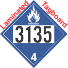 Dangerous When Wet Class 4.3 UN3135 Tagboard DOT Placard