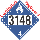 Dangerous When Wet Class 4.3 UN3148 Tagboard DOT Placard