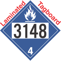 Dangerous When Wet Class 4.3 UN3148 Tagboard DOT Placard