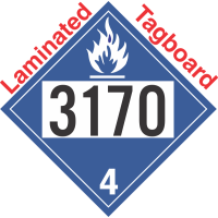 Dangerous When Wet Class 4.3 UN3170 Tagboard DOT Placard