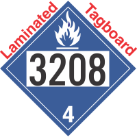 Dangerous When Wet Class 4.3 UN3208 Tagboard DOT Placard