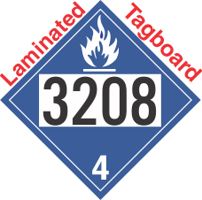 Dangerous When Wet Class 4.3 UN3208 Tagboard DOT Placard