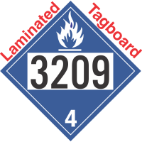 Dangerous When Wet Class 4.3 UN3209 Tagboard DOT Placard