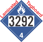 Dangerous When Wet Class 4.3 UN3292 Tagboard DOT Placard