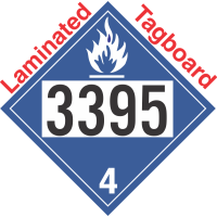 Dangerous When Wet Class 4.3 UN3395 Tagboard DOT Placard