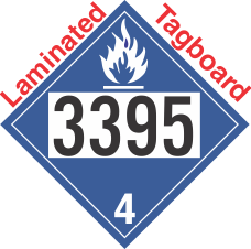 Dangerous When Wet Class 4.3 UN3395 Tagboard DOT Placard