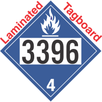 Dangerous When Wet Class 4.3 UN3396 Tagboard DOT Placard