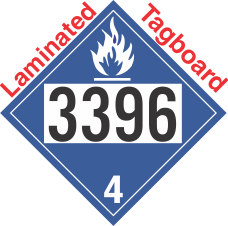 Dangerous When Wet Class 4.3 UN3396 Tagboard DOT Placard