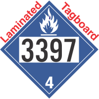 Dangerous When Wet Class 4.3 UN3397 Tagboard DOT Placard