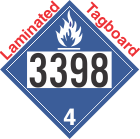 Dangerous When Wet Class 4.3 UN3398 Tagboard DOT Placard