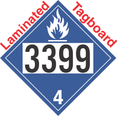 Dangerous When Wet Class 4.3 UN3399 Tagboard DOT Placard