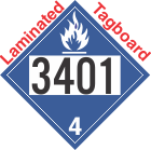 Dangerous When Wet Class 4.3 UN3401 Tagboard DOT Placard