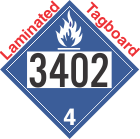 Dangerous When Wet Class 4.3 UN3402 Tagboard DOT Placard
